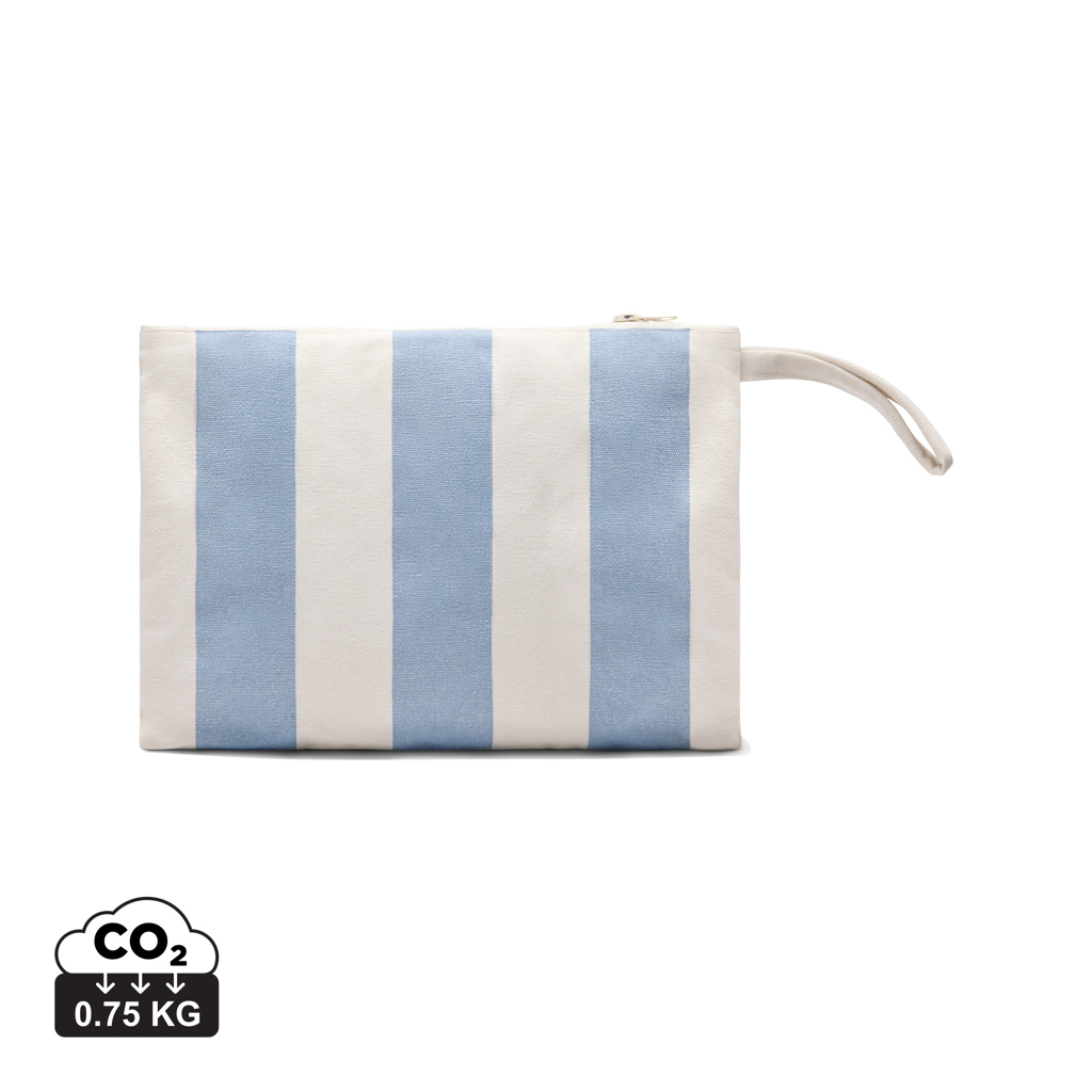 Pochette zippée personnalisable format compact Lagoa Bleu clair